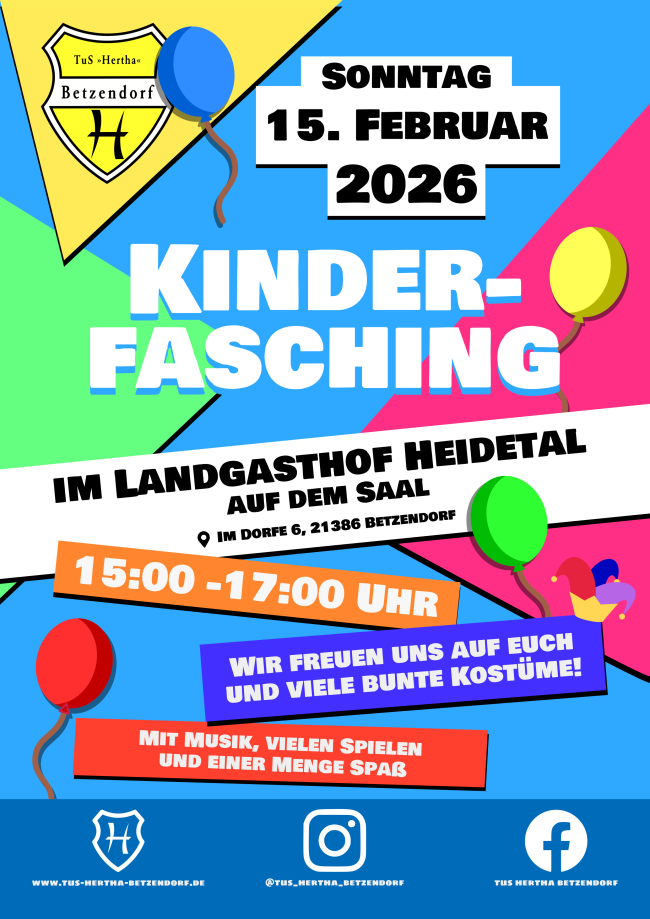 Ankündigung Kinderfasching